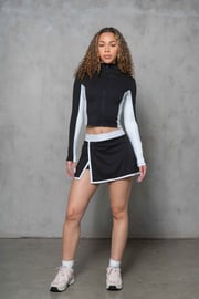 Contrast Slit Skort
