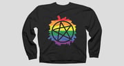Pentagram Satanic Goth LGBTQ Rainbow Flag Pride