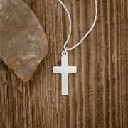 Rooted and Grounded Cross Necklace (Sterling Silver)