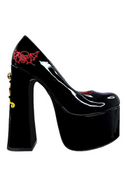 ELVIRA DAGGER PUMP - BLACK/RED