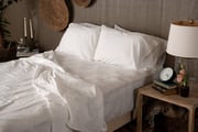 Crinkle Percale Organic Cotton Sheet Set + Pillowcases