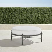 Carlisle Round Ottoman with Cushion in Slate Aluminum