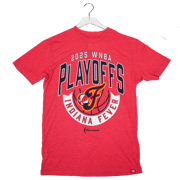 Adult Indiana Fever Short Sleeve 2025 WNBA Playoff T-Shirt in Red by Sportiqe