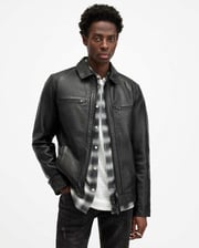 Luck Zip Up Leather Jacket