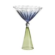 Set of 2 Calypso Blue and Green Martini Glasses