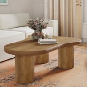 TOV Gotham 48" Wide Cognac Wood Organic Coffee Table