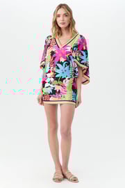 Women's Tiki V-Neck Casablanca Tunic Swim Cover-Up Dress
