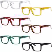 6 Pack Oversized 30% Blue Light Blocking Metalless Reading Glasses R2508-B15