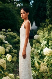 Viva Bridal Dress in Ivory Embroidered Lace