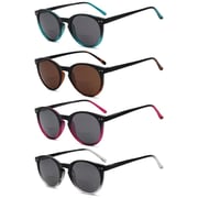 4 Paia Eleganti occhiali da sole lettura bifocali rotondi S005