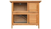 i.Pet 2-Storey Wooden Pet Rabbit Hutch - Natural