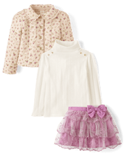 Girls Floral Ruffle Dress - Prairie Fields - Bunnys tail