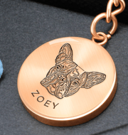 Custom Engraved Pet Portrait Keychain