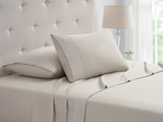 4-Piece Bamboo Blend Waffle Hem Sheet Set