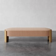 Benoit Bench (Blonde Burl) - Fall Fabric Drop