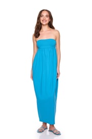 tube gathered pocket dress