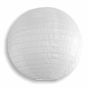 36" White Jumbo Shimmering Nylon Lanterns, Even Ribbing, Durable (Value Packs)