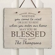 May You Be Blessed Personalized Slate Plaque