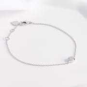 Brilliant Bezel 925 Sterling Silver Bracelet