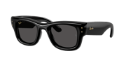 RAY-BAN RB4940 Wayfarer Puffer Black - Unisex Sunglasses, Ultra Black Lens