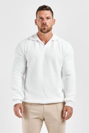 BRUSHED POLO - CREAM