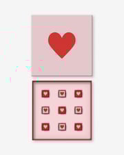 9 Piece Valentine's Chocolate Heart Gift Box