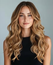 Invisible clip-in hair extensions #16 strawberry blonde.