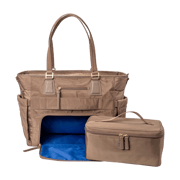 MinkeeBlue Puffer Ella Tote with Lunch and Shoe Bag