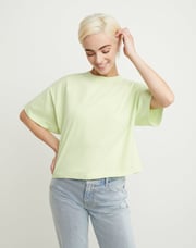 Hanes Women's Garment Dyed Cropped Cotton T-Shirt