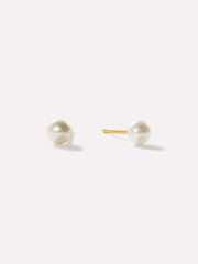 Pearl Stud Earrings - Mini Organic Pearl | Ana Luisa Jewelry
