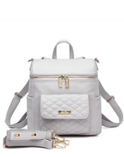Luli Bebé Petit Monaco Diaper Bag | Stone Grey