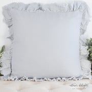 Square Cotton Cloth Pillow with Ruffled Edge- ALL SALES FINAL