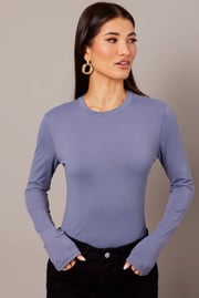 Blue Supersoft Top Long Sleeve