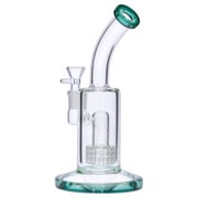 Acrylic Straight Hexagonal Base Bong with Carb Hole | Teal