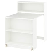 BILLY Bookcase with foldable table - white 31 1/2x12 3/4/44 1/4x41 3/4 "