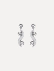 Crystal Wave Drop Earrings