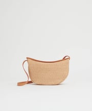 Moon Sling Bag - Natural Raffia