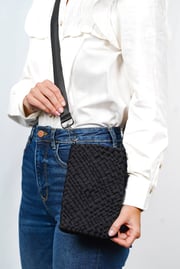 Woven Mini Messenger Bag