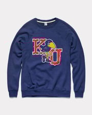 Kansas Marching Jayhawks Navy Crewneck