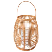 HÖVISK Lantern for block candle - handmade bamboo 11 "