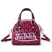 Von Dutch Hot‑Pink Cheetah Bowling Bag