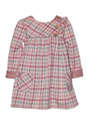 Toddler Girls Long Sleeve Plaid Dress