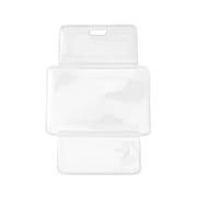 Clear Vinyl Horizontal 3-Compartment Fold Over Casino Badge Holder 1840-1560