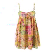 'Jane' Spaghetti Strap Floral Short Dress