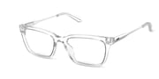 The Larkin - Mixed Material Crystal Clear Silver Metal