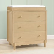 William 3 Drawer Dresser with Changing Top and Interlocking Drawers