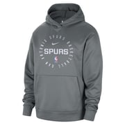 San Antonio Spurs Men's New Era Jersey Mesh Crew Neck T-Shirt - Black and Gray