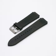 Oiled Leather Graphite Black (Very Dark Brown) Watch Strap for Casio AE1200WH World Time Watch