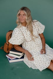 Hallway Heartthrob Tie Neck Mini Dress