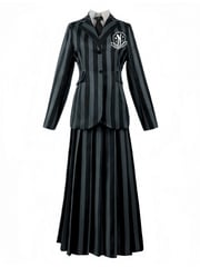 1940s Wednesday Academy Striped Uniform Costume Set